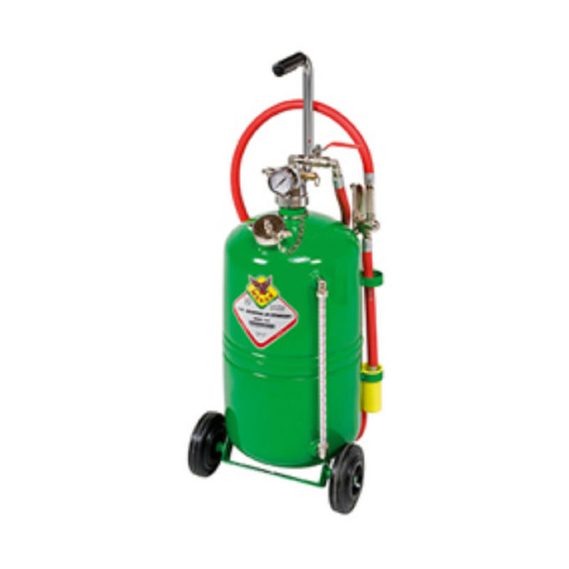 PRESSURISED GEAR OIL PUMP WITH CONTAINER ON WHEELS 24L